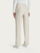 Pantalón recto con bolsillos de tejido Compact Blanco para mujer - Ragno