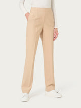 Pantalone dritto con tasche in tessuto Compact Marroni Donna - Ragno