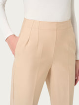 Pantalone dritto con tasche in tessuto Compact Marroni Donna - Ragno