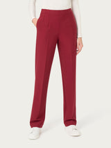 Pantalone dritto con tasche in tessuto Compact Rossi Donna - Ragno
