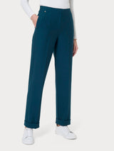 Pantalone dritto con tasche in tessuto Compact Blu Donna - Ragno