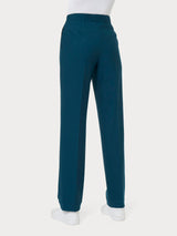 Pantalone dritto con tasche in tessuto Compact Blu Donna - Ragno