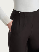 Pantalone dritto con tasche in tessuto Compact Marroni Donna - Ragno