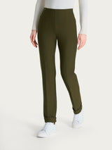 Pantalone dritto con tasche in tessuto Compact Verdi Donna - Ragno