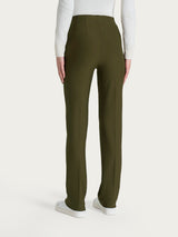 Pantalone dritto con tasche in tessuto Compact Verdi Donna - Ragno
