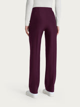 Pantalone dritto con tasche in tessuto Compact Viola Donna - Ragno