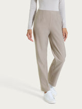 Pantalone dritto con tasche in tessuto Compact Grigi Donna - Ragno