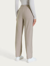 Pantalone dritto con tasche in tessuto Compact Grigi Donna - Ragno