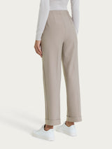 Pantalone dritto con tasche in tessuto Compact Grigi Donna - Ragno