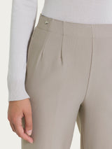 Pantalone dritto con tasche in tessuto Compact Grigi Donna - Ragno