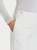 Pantalone a carota con tasche in tessuto Compact Bianchi Donna - Ragno