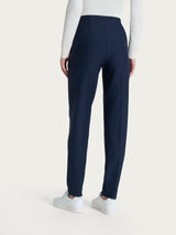 Pantalone a carota con tasche in tessuto Compact Blu Donna - Ragno