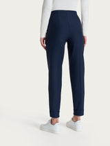 Pantalón carrot con bolsillos, de tejido Compact Azul, para mujer - Ragno