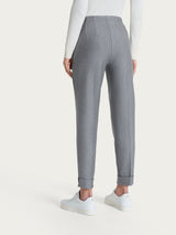 Pantalone a carota con tasche in tessuto Compact Neri Donna - Ragno