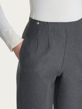 Pantalone a carota con tasche in tessuto Compact Neri Donna - Ragno