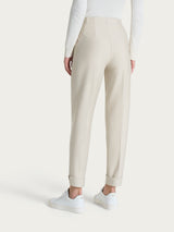 Pantalone a carota con tasche in tessuto Compact Bianchi Donna - Ragno