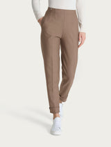 Pantalone a carota con tasche in tessuto Compact Marroni Donna - Ragno