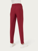 Pantalone a carota con tasche in tessuto Compact Rossi Donna - Ragno