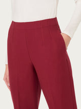 Pantalone a carota con tasche in tessuto Compact Rossi Donna - Ragno
