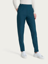 Pantalone a carota con tasche in tessuto Compact Blu Donna - Ragno