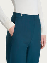 Pantalone a carota con tasche in tessuto Compact Blu Donna - Ragno