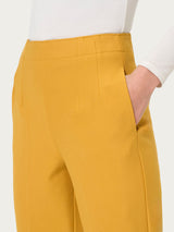 Pantalone a carota con tasche in tessuto Compact Gialli Donna - Ragno