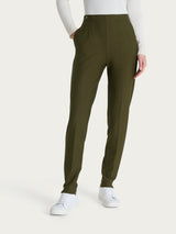 Pantalone a carota con tasche in tessuto Compact Verdi Donna - Ragno