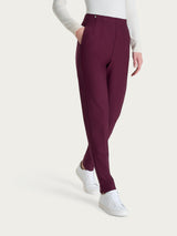 Pantalone a carota con tasche in tessuto Compact Viola Donna - Ragno