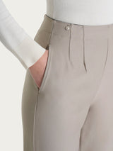 Pantalone a carota con tasche in tessuto Compact Grigi Donna - Ragno