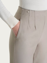 Pantalone a carota con tasche in tessuto Compact Grigi Donna - Ragno