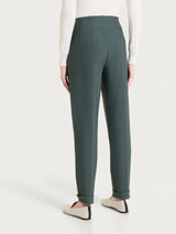 Pantalone a carota con tasche in tessuto Compact Grigi Donna - Ragno