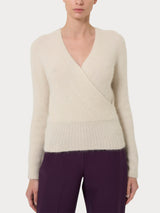 Maglia ad incrocio in misto lana e alpaca Bianchi Donna - Ragno
