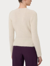 Maglia ad incrocio in misto lana e alpaca Bianchi Donna - Ragno