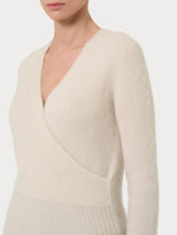 Maglia ad incrocio in misto lana e alpaca Bianchi Donna - Ragno