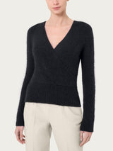 Maglia ad incrocio in misto lana e alpaca - - Ragno