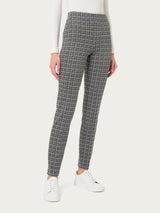 Pantalone a sigaretta con spacchetti in tessuto Eco Jacquard - - Ragno