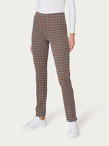 Pantalone a sigaretta con spacchetti in tessuto Eco Jacquard - - Ragno