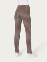 Pantalone a sigaretta con spacchetti in tessuto Eco Jacquard - - Ragno