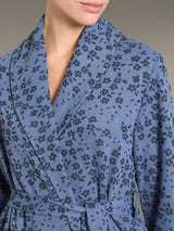 Vestaglia lunga floreale in Cotton Eco Pile e Lurex - - Ragno