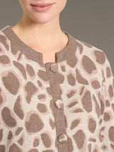 Pigiama aperto con fantasia animalier in cotton eco pile - - Ragno