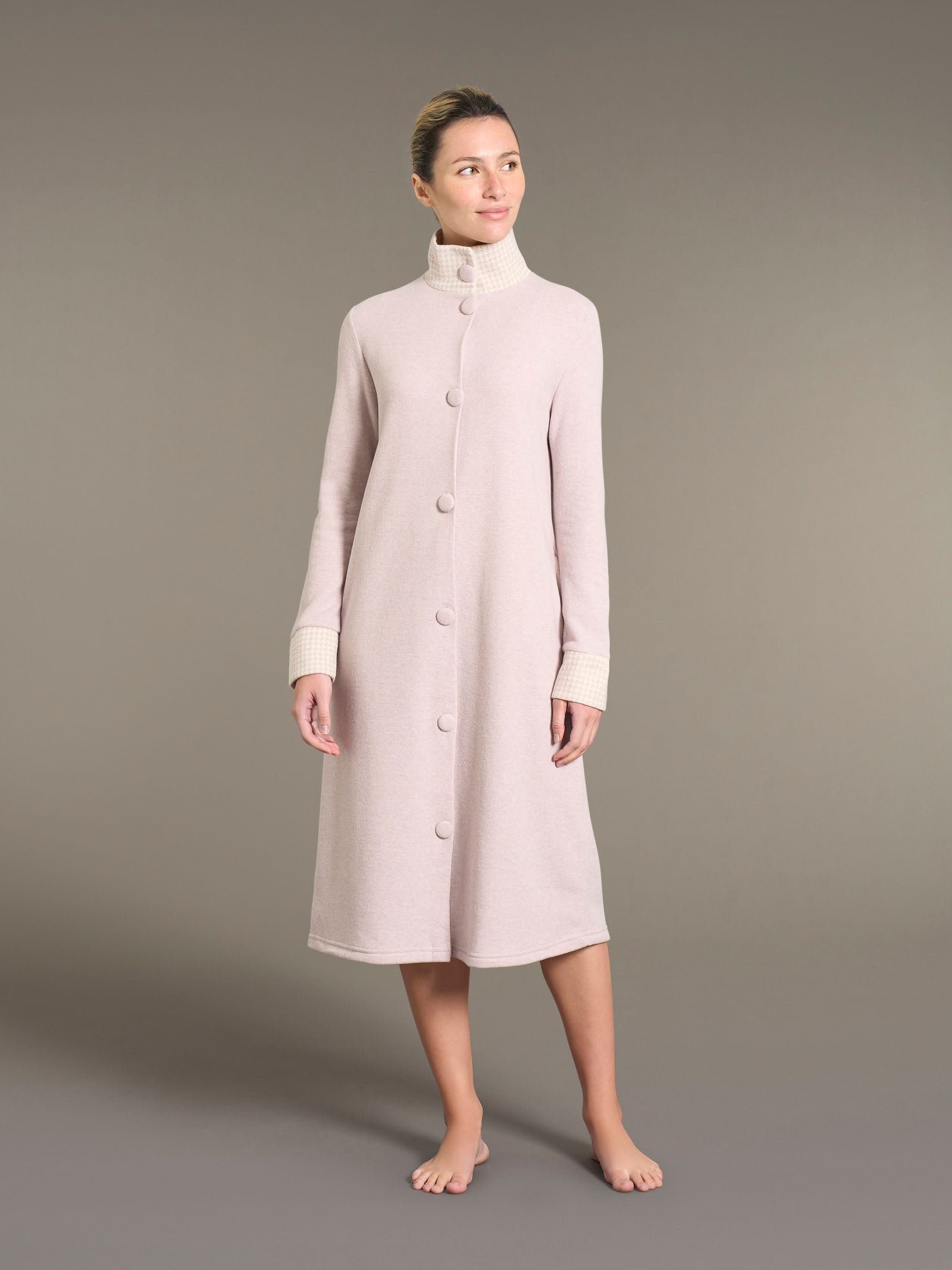 Vestaglia Pile Ragno Vestaglia Lunga E Aperta In Cotton Eco Pile