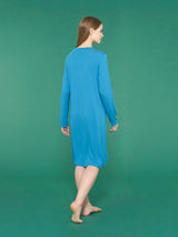 Camicia da notte lunga in interlock micromodal - - Ragno