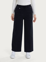 Jeans alla caviglia con tasche in Super Denim Neri Donna - Ragno