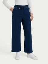 Jeans alla caviglia con tasche in Super Denim Blu Donna - Ragno