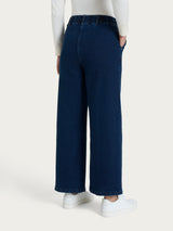 Jeans alla caviglia con tasche in Super Denim Blu Donna - Ragno