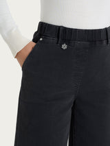 Jeans alla caviglia con tasche in Super Denim Neri Donna - Ragno