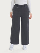 Jeans alla caviglia con tasche in Super Denim Neri Donna - Ragno