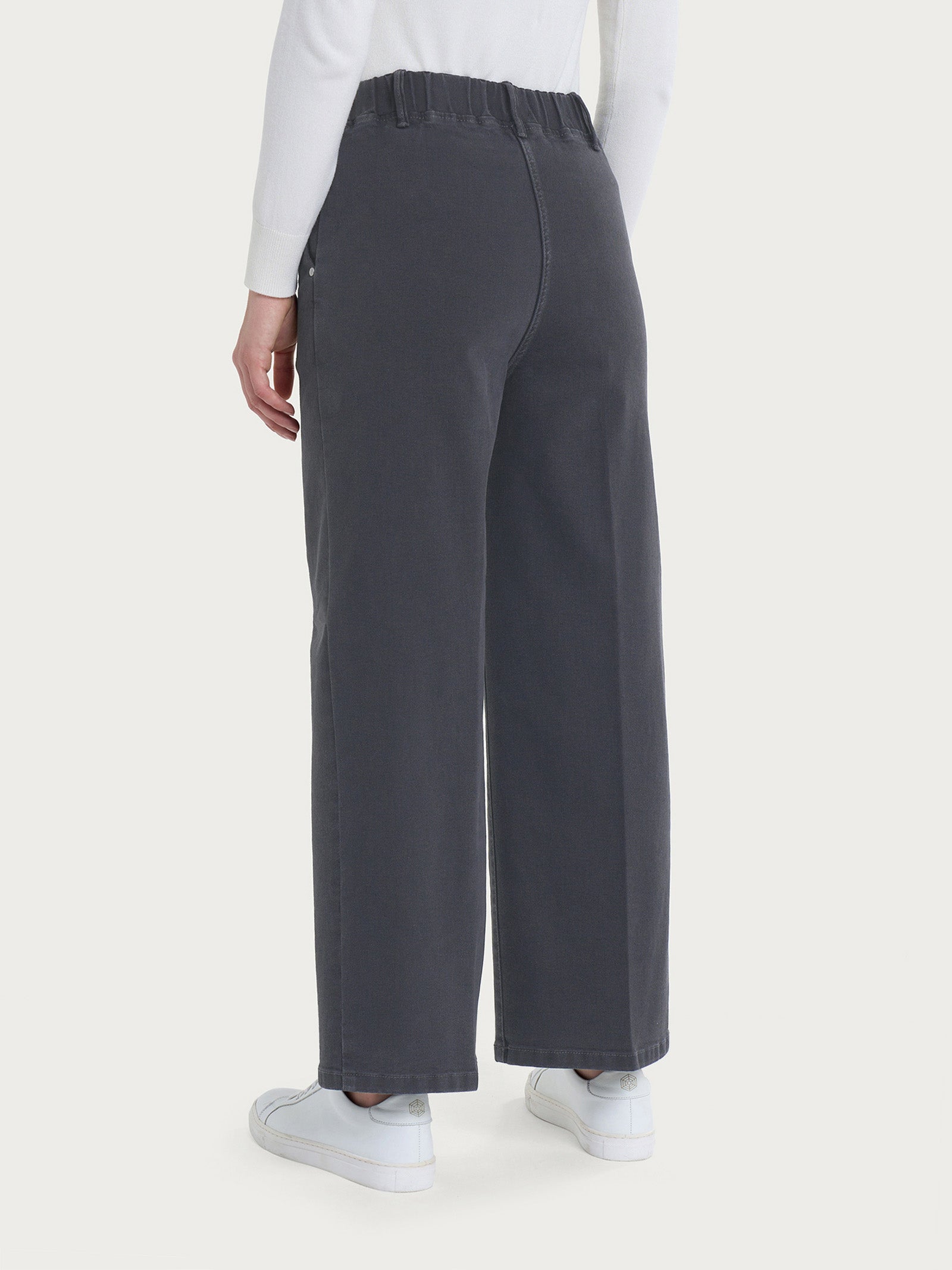 Jeans alla caviglia con tasche in Super Denim Neri Donna - Ragno