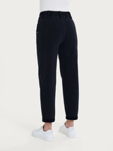 Jeans a carota con tasche in Super Denim Neri Donna - Ragno