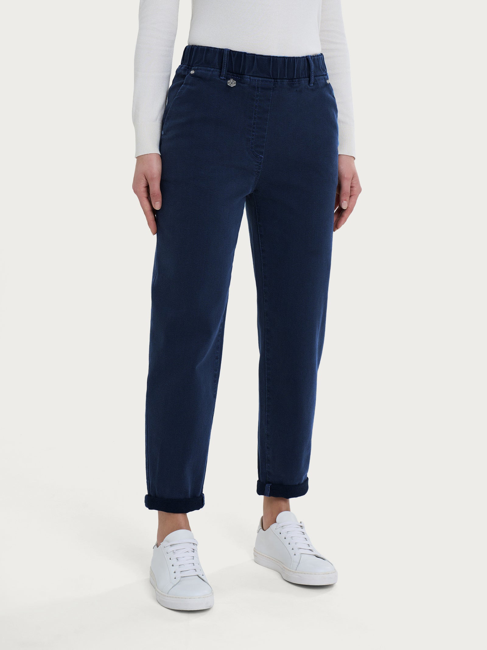 Jeans a carota con tasche in Super Denim Blu Donna - Ragno
